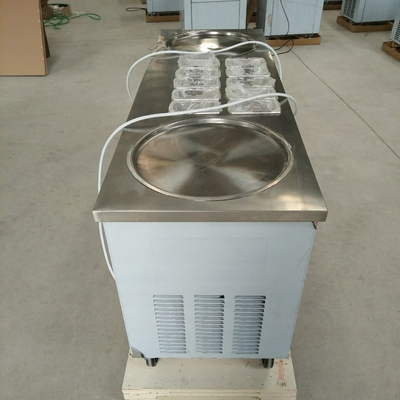 Temperature Setting And Control Factory Price Thailand Fried Ice Cream Machine , Rolled Fried Ice Cream Machine