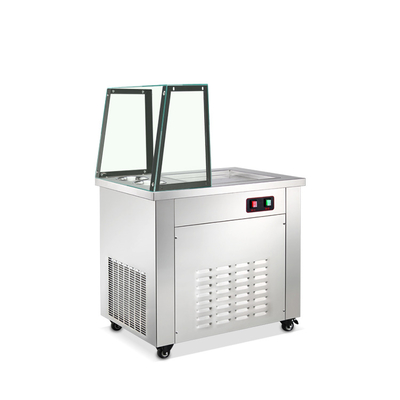 Automatic Frozen Yogurt Pan Fried Roll Ice Cream Machine production dish used for restaurant school